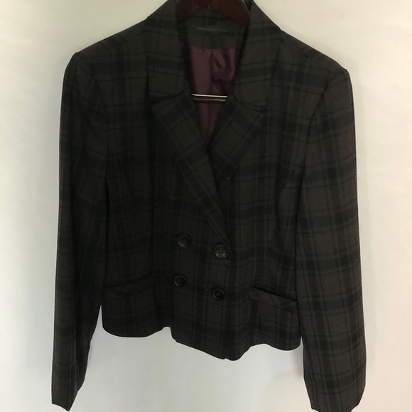 Express Pant Suit. Black/Gray Plaid Size 8 - Picture 5 of 16